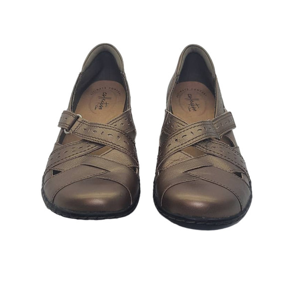 Clarks Ultimate Comfort Leather Loafers Ashland Spin Q Women's 9 - Picture 4 of 9